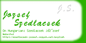 jozsef szedlacsek business card